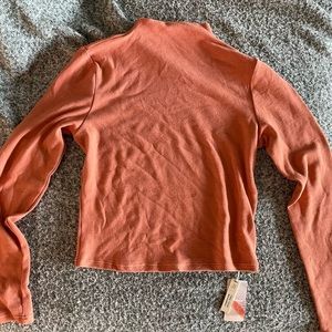 OGL Soft Orange Eco Mousse Mockneck Shirt
